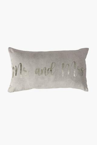 Mr And Mrs Scatter Cushion, 30x50cm