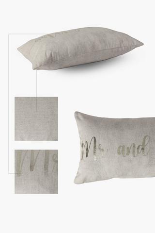 Mr And Mrs Scatter Cushion, 30x50cm