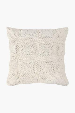 Crochet Square Scatter Cushion, 60x60cm