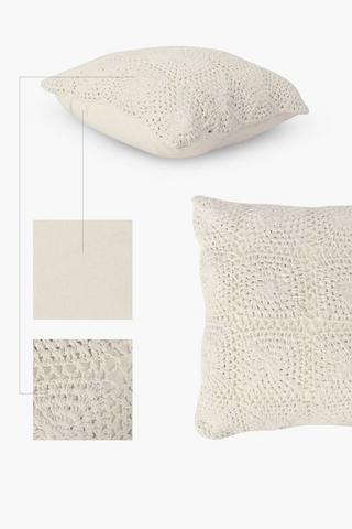 Crochet Square Scatter Cushion, 60x60cm