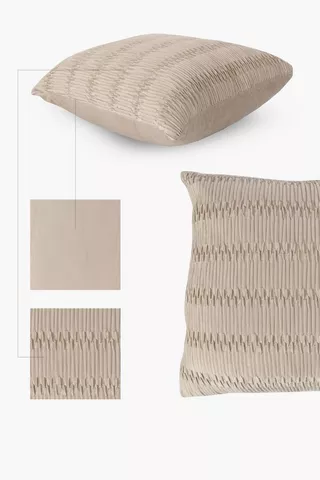 Velvet Tuck Scatter Cushion, 60x60cm