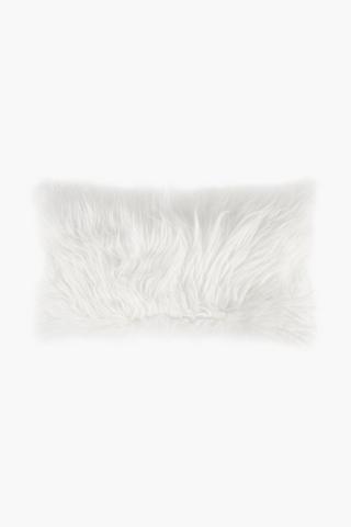 Mongolian Faux Fur Scatter Cushion, 30x50cm