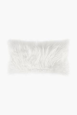 Mongolian Faux Fur Scatter Cushion, 30x50cm