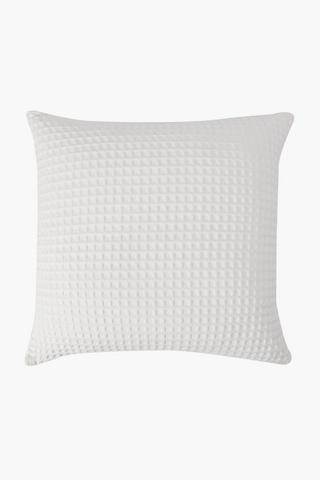 Feather Filled Waffle Scatter Cushion, 60x60cm
