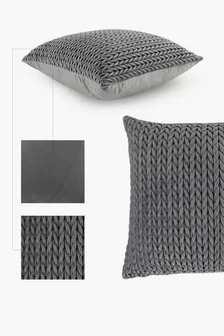 Velvet Woven Scatter Cushion, 60x60cm