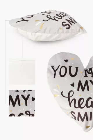 Shaped Heart Velvet Scatter Cushion
