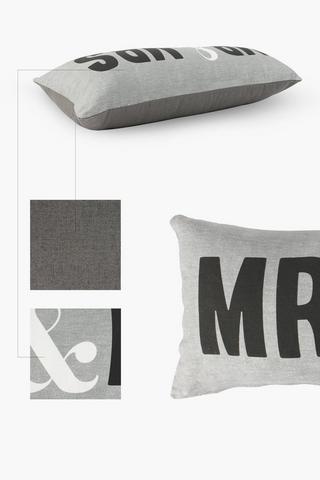 Mr And Mrs Classic Scatter Cushion 30x80cm
