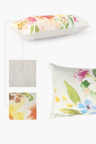 Polycotton Floral Scatter Cushion 30x80cm