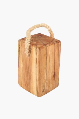 Wood And Rope Door Stop