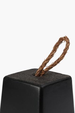 Concrete With Rope Handle Doorstopper