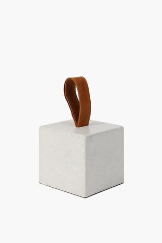 Square Speck Marble Doorstop With Handle