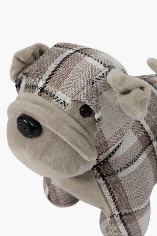 Tweed Dog Door Stopper