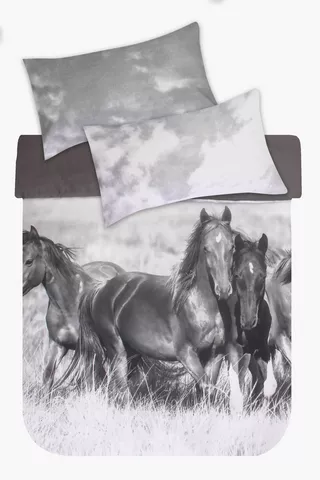 Photographic Horse Print Duvet Cover Set