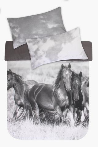 Photographic Horse Print Duvet Cover Set