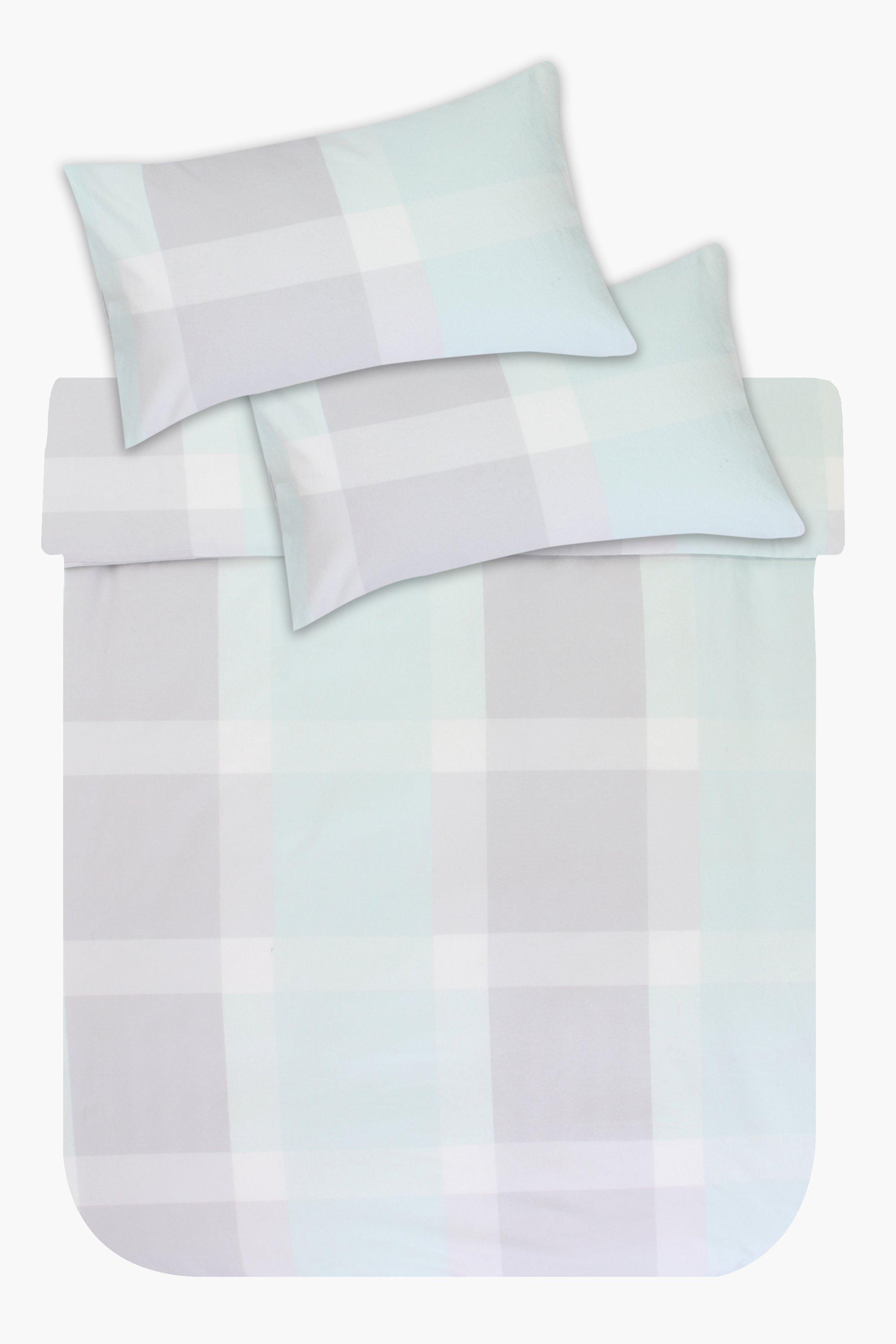 Check Brushed Cotton Winter Duvet Cover Set