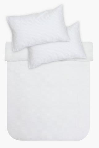 Textured Pleat Duvet Cover Set