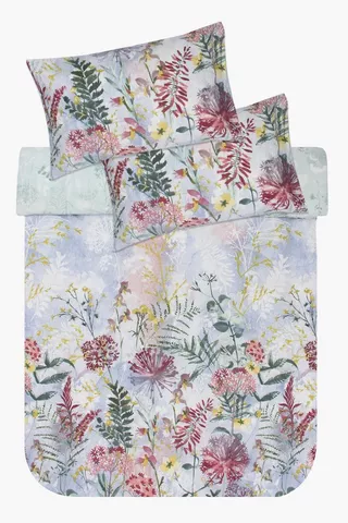 Printed Floral Polycotton Duvet Cover Set