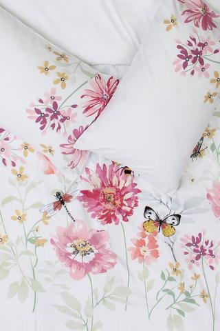 Embroidered Georgina Floral Duvet Cover Set