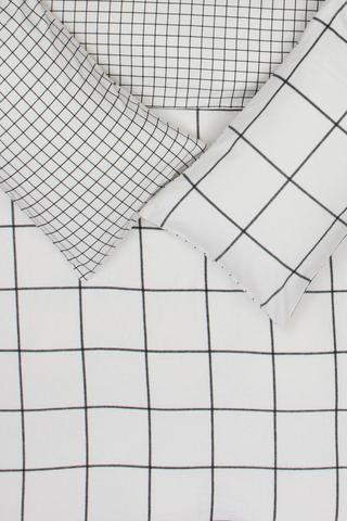 Winter Brushed Cotton Grid Duvet Cover Set
