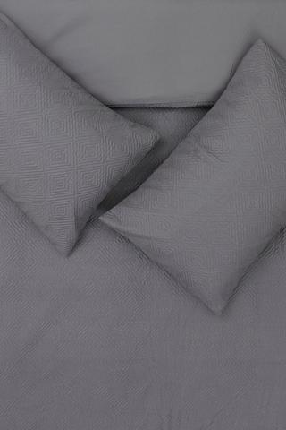 Microfibre Pressed Geometric Duvet Cover Set