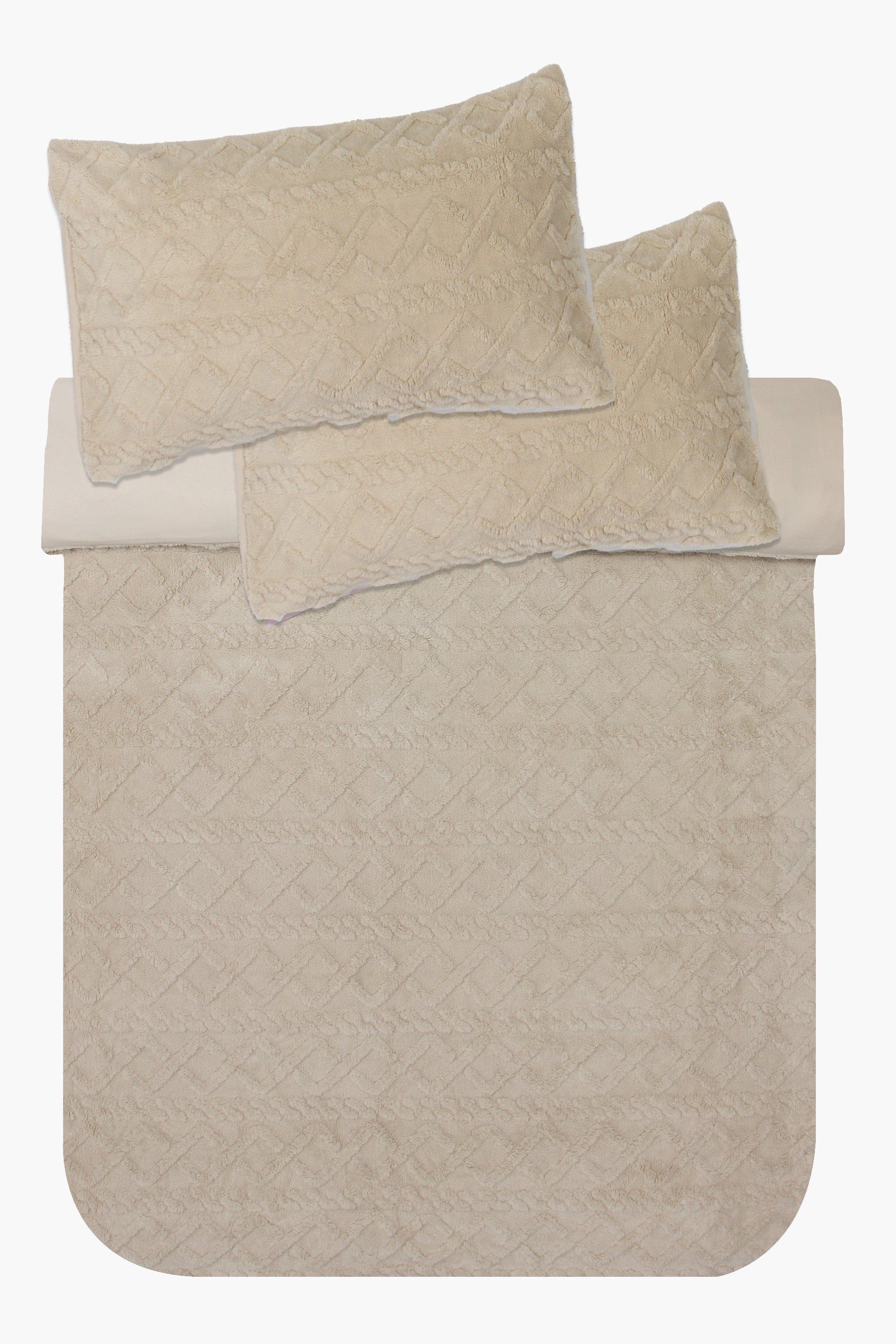 Cutpile Jacquard Knit Duvet Cover Set