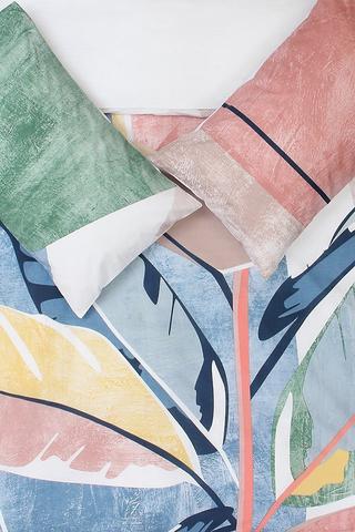 Polycotton Acacia Leaf Duvet Cover Set