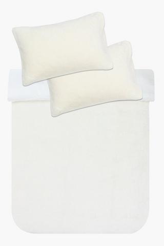 Faux Fur Teddy Fleece Duvet Cover Set