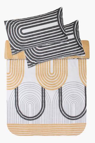 Polycotton Reversible Mid Century Duvet Cover Set