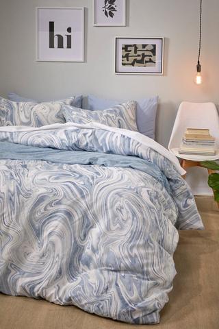 Calais Marble Duvet Cover Set