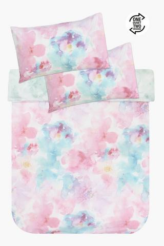 Microfibre Floral Duvet Cover Set
