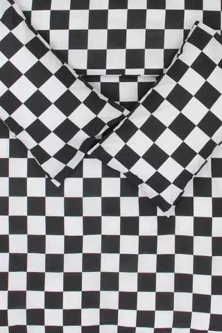 Polycotton Checkerboard Duvet Cover Set
