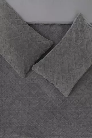 Cutpile Jacquard Knit Duvet Cover Set