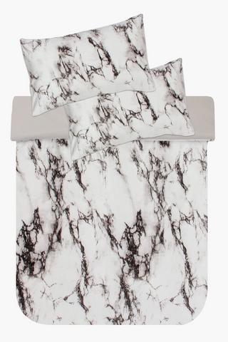 Velveteen Marble Duvet Cover Set