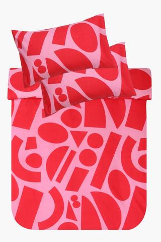 Polycotton Urban Geometric Duvet Cover Set