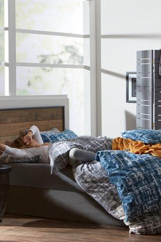 Brushed Cotton Printed Duvet Cover Set
