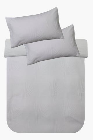 Matelasse Fan Palm Duvet Cover Set