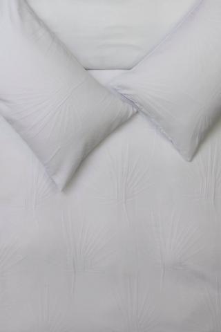 Matelasse Fan Palm Duvet Cover Set
