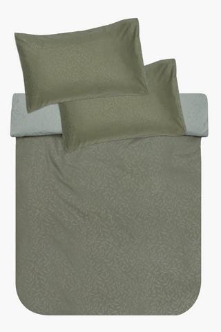 Microfibre Embossed Floral Duvet Cover Set