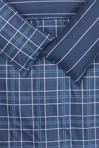 Brushed Cotton Printed Check Duvet Cover Set