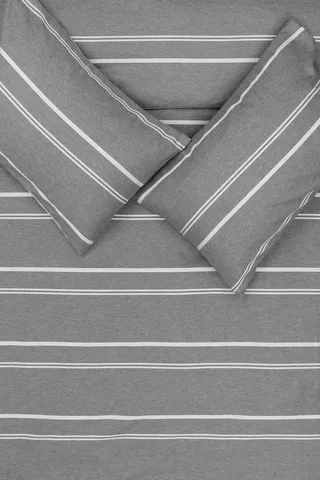 Soft Touch Stripe Mingled Yarn Duvet Cover Set