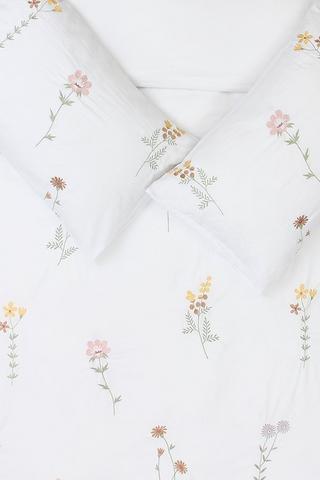 Embroidered Floral Duvet Cover Set