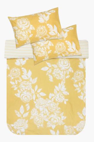 Printed Rose Duvet Cover Set