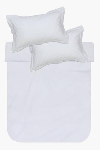 400 Thread Count Cotton Percale Oxford Duvet Cover Set