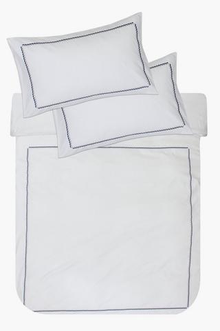 Embroidered Half Moon Duvet Cover Set