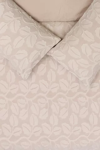 Cotton Clipped Leaf Duvet Cover Set