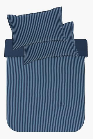 Cotton Jersey Stripe Duvet Cover Set