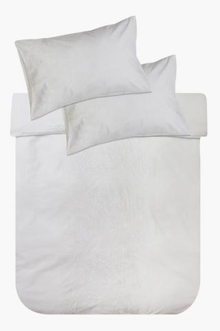 Cotton Embroidered Classic Leaf Duvet Cover Set