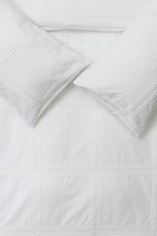 Cotton Tufted Check Duvet Cover Set