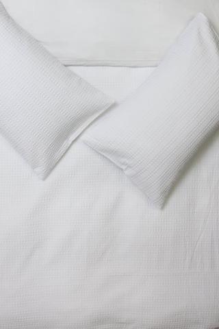 Cotton Waffle Track Duvet Cover Set