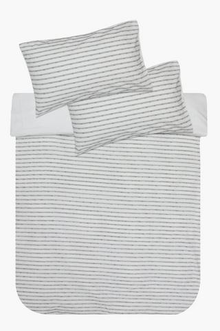 Textured Stripe Duvet Cover Set